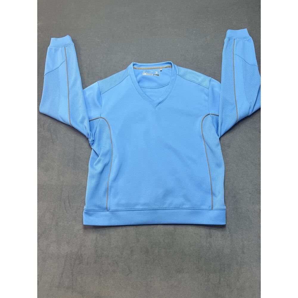 Cutter & Buck DryTec V-Neck Pull Over Men’s size Medium Carolina Blue color